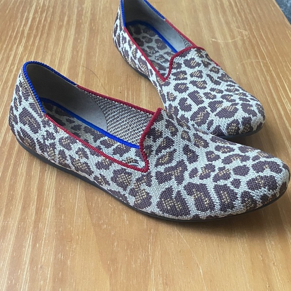 Rothy’s The Loafer Mocha Spot Animal Print Retired 8 - Picture 1 of 14